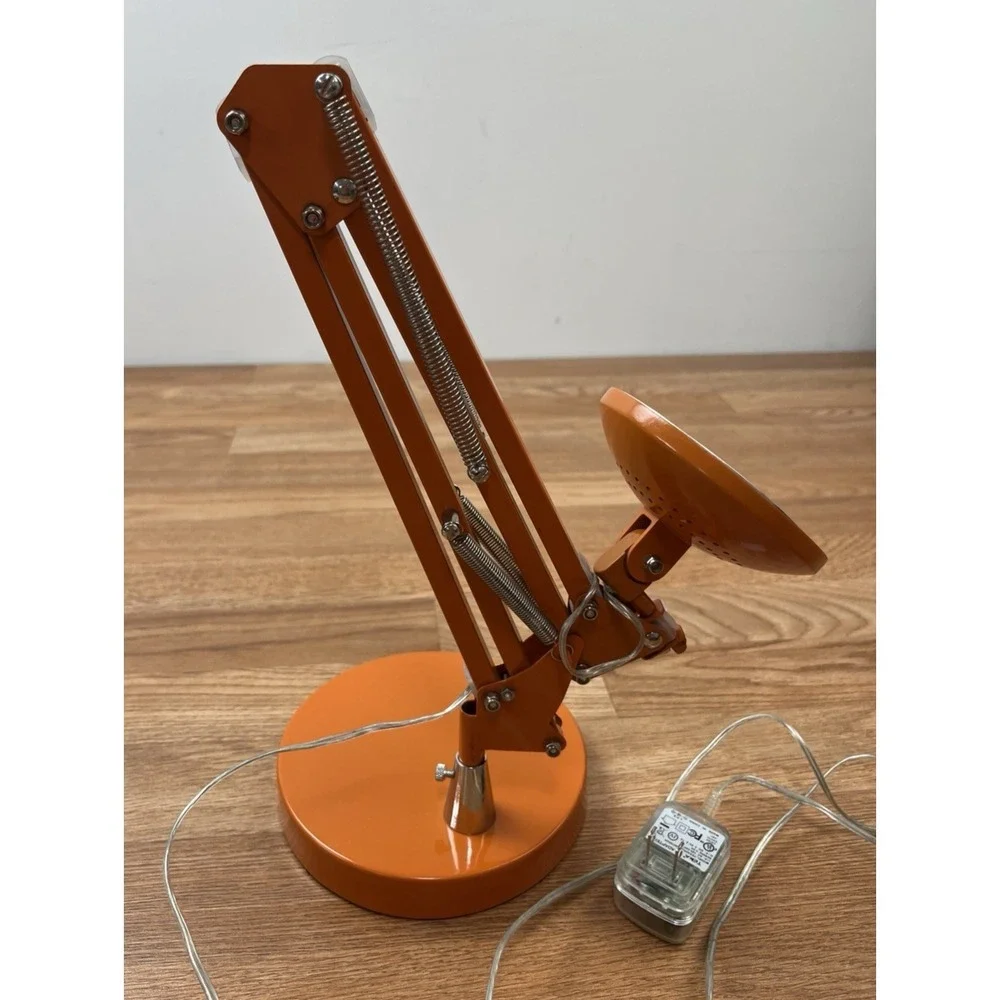Vintage HWA Feng Lighting Orange Architecture LED Lamp, Extends to 24